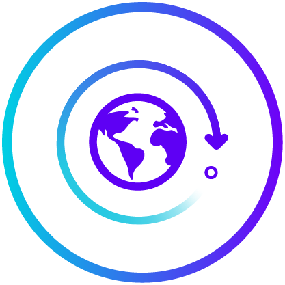 Icon representing global product supply logistics for temperature-sensitive shipments.