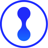 CRYOPDP blue symbol inside a circular outline