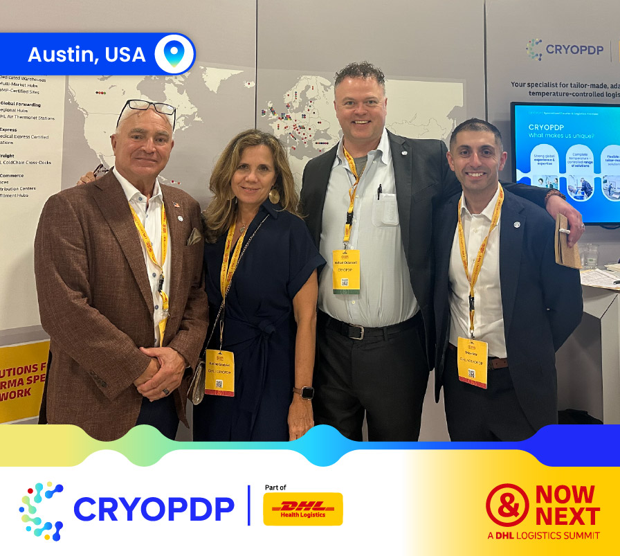 CRYOPDP team members at the NOW & NEXT DHL Logistics Summit in Austin, USA.